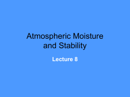 Atmospheric Moisture and Stability