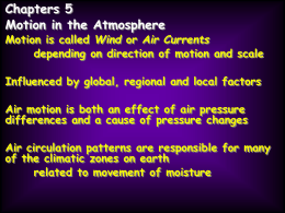 Chapter 5 Atmospheric motion