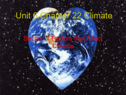 Unit 6 Chapter 22 Climate