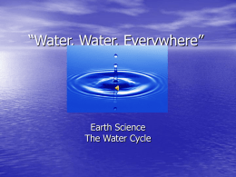Water, Water, Everywhere