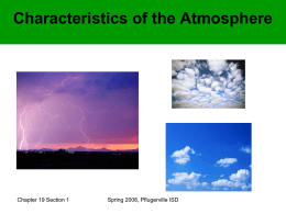 Characteristics of the Atmosphere