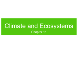 Chapter11-Climate&Ecosystems