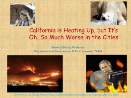 Urban Heat Island Talk - Cal State LA