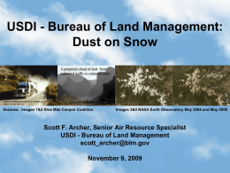 BLM dust on snow presentation