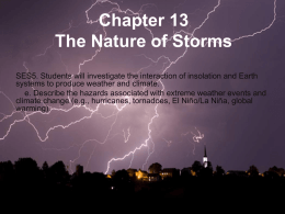 Chapter 13 – The Nature of Storms
