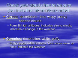 Types of Clouds review