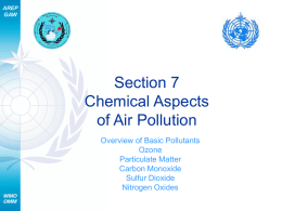 Chemical Aspects of Air Pollution