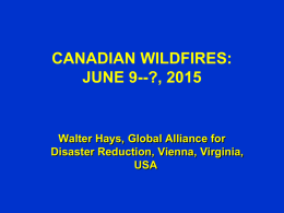 CANADIAN WILDFIRES: JUNE 9, 2015