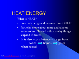 Heat Energy - World of Teaching