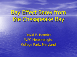 An analysis of Chesapeake Bay effect snow events from 1999