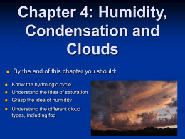 Evaporation, Condensation and Saturation