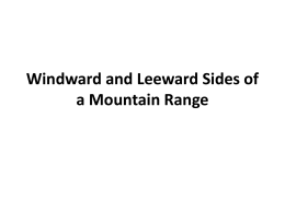 Windward and Leeward Sides of a Mountain Range