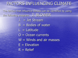 CLIMATE CHANGE FACTORS