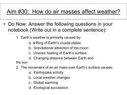 What is an air mass? - Manhasset Public Schools