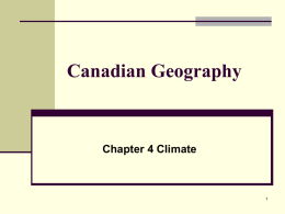Chapter 4 Canadian Geography