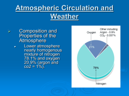 Atmospheric Circulation and Weather