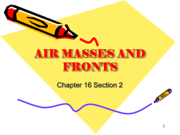 air masses and fronts
