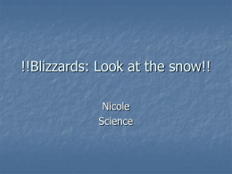 Blizzards: Look at the snow!!