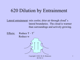 Dilution by Entrainment