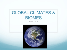global climates & biomes