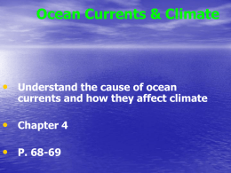 Ocean Currents and Climate