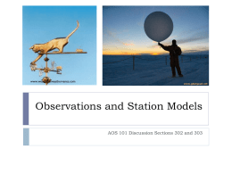 Station models and clouds - Atmospheric and Oceanic Sciences