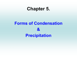 Chapter 5. Forms of Condensation & Precipitation