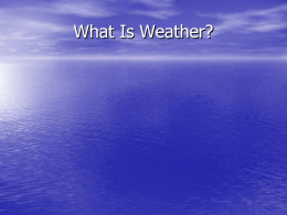 What Is Weather?