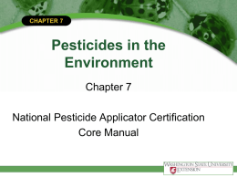 Pesticides in the Environment - University of Nevada Cooperative