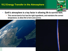 11.0 Energy in the Atmosphere