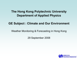 Weather forecasting - Department of Applied Physics