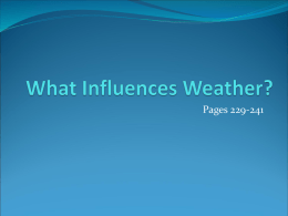 What Influences Weather?