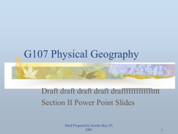 G107 Physical Geography