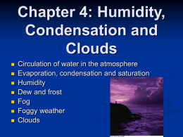 Evaporation, Condensation and Saturation