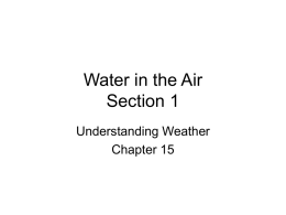 Water in the Air Section 1