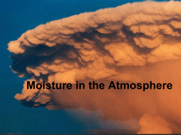 11.3 Moisture in the Atmosphere