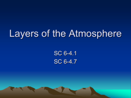 Layers of the Atmosphere - Fairfield Public Schools