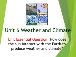 Unit 5 Weather and Climate