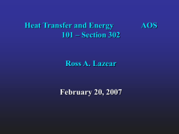 Heat Transfer and Energy