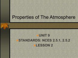 Properties of the Atmosphere Lesson 2