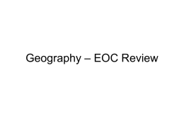 Geography – EOC Review