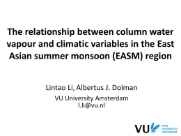 The relationship between column water vapor and