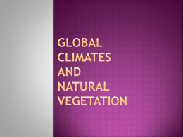 Global climates and natural vegetation
