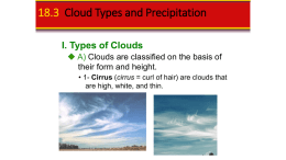 18.3 Cloud Types and Precipitation