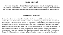 what is weather?
