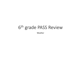 6th grade PASS Review weatherx