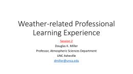 Weather-related Professional Learning Experience