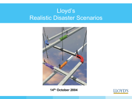 Lloyd`s realistic disaster scenarios