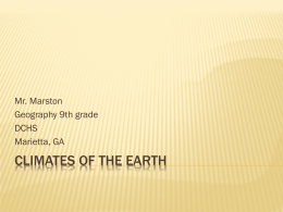 Climates of the Earth