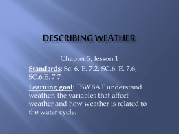 Describing weather
